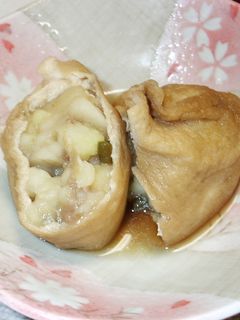 残り物で簡単(^^)♪肉じゃがきんちゃく-レシピのメイン写真