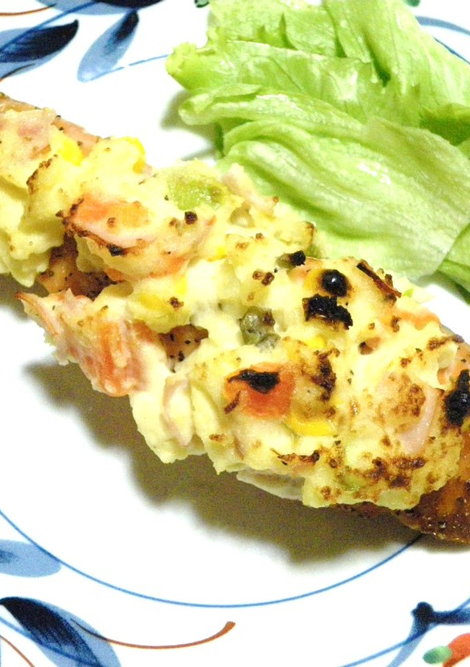 介護食【簡単しっとり！鮭のポテサラ焼き】-レシピのメイン写真