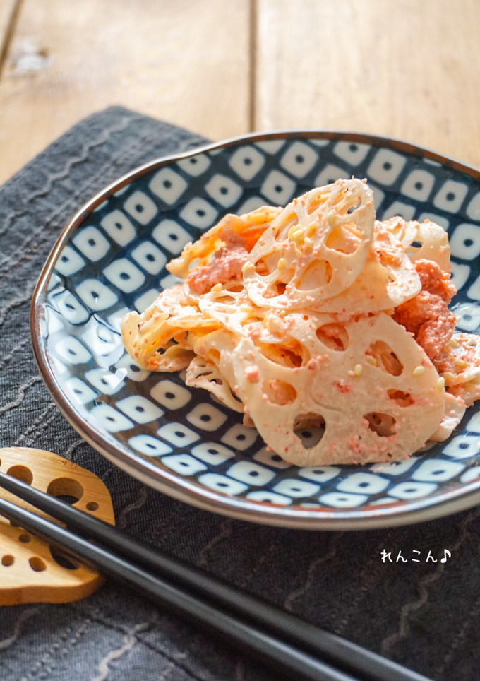 薄切り蓮根☆たらこマヨネーズ和え-レシピのメイン写真