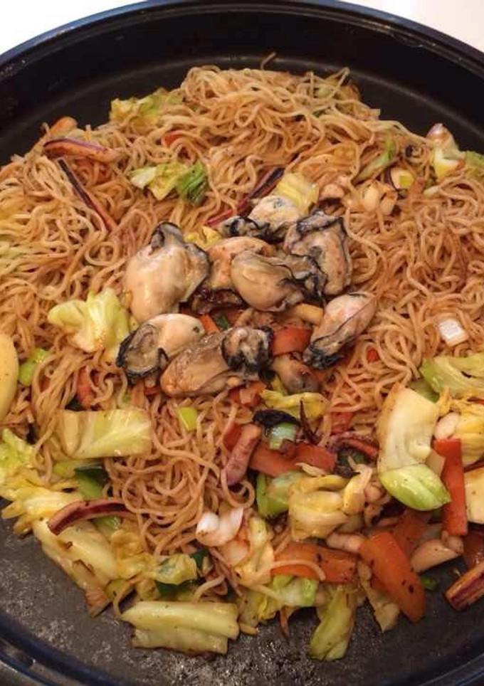牡蠣のっけ塩焼きそば-レシピのメイン写真