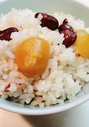 介護食【入れて炊くだけ！栗豆ごはん】-レシピのメイン写真