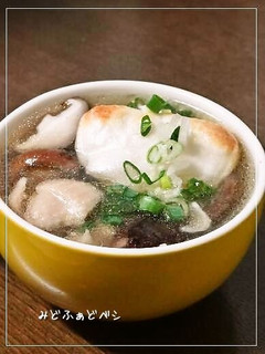 焼き餅入り✿鶏と椎茸のとろみスープ-レシピのメイン写真