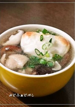 焼き餅入り✿鶏と椎茸のとろみスープ-レシピのメイン写真