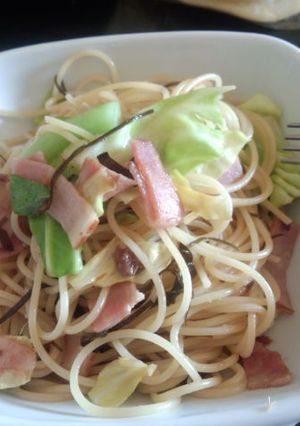 塩昆布で簡単パスタ-レシピのメイン写真