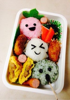 キャラ弁☆三色団子 デコふりが無くても！-レシピのメイン写真