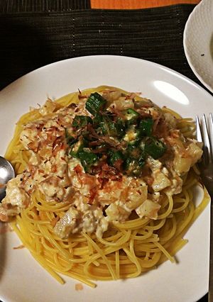 豆腐オクラパスタ-レシピのメイン写真