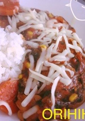【簡単】トマトカレーの煮込みハンバーグ-レシピのメイン写真