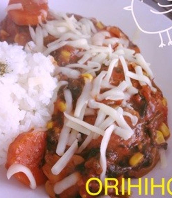 【簡単】トマトカレーの煮込みハンバーグ-レシピのメイン写真