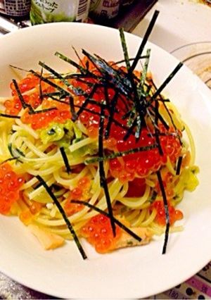 サーモンとイクラの親子パスタ-レシピのメイン写真