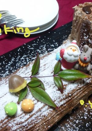 濃厚チョコクリームのブッシュ・ド・ノエル-レシピのメイン写真