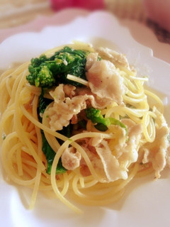 豚肉と菜の花の塩麹春パスタ♡-レシピのメイン写真