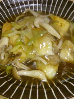 揚げ焼き魚&豆腐の中華きのこあんかけ-レシピのメイン写真