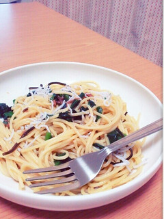 ほうれん草と梅の和風スパゲティ-レシピのメイン写真