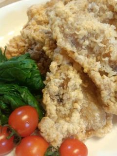 から揚げ(薄切り豚)おろし甘酢を添えて-レシピのメイン写真