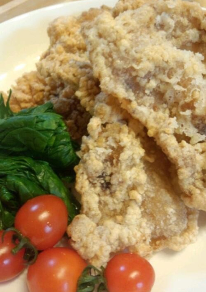 から揚げ（薄切り豚）おろし甘酢を添えて-レシピのメイン写真