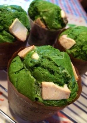 濃厚しっとり抹茶ホワイトチョコマフィン-レシピのメイン写真