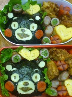 キャラ弁。くまモン♪-レシピのメイン写真