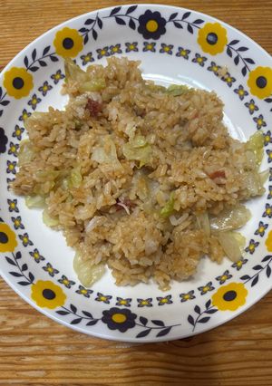 梅干し・しらす・レタスのチャーハン-レシピのメイン写真