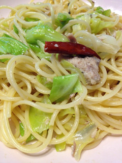 簡単♪キャベツ+さば水煮缶ペペロンチーノ-レシピのメイン写真