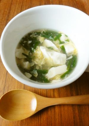 【副菜】とろ～り豆腐のニラ玉スープ-レシピのメイン写真