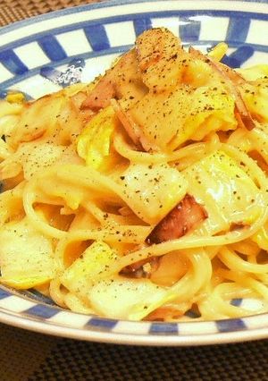 白菜とベーコンのクリームパスタ-レシピのメイン写真