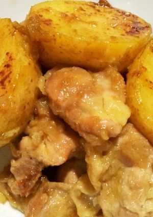 ポテトチキンビール煮ガリバタ風味 imo-レシピのメイン写真