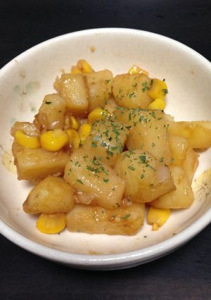 じゃがいもとコーンのバターしょうゆ炒め-レシピのメイン写真