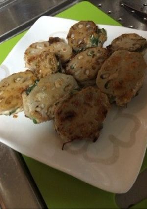 レンコン大葉のはさみ焼き-レシピのメイン写真