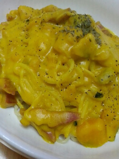 濃厚かぼちゃのクリームパスタ-レシピのメイン写真