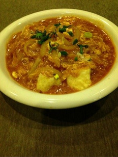 キムチ鍋で揚げ豆腐とろ卵あんかけ-レシピのメイン写真