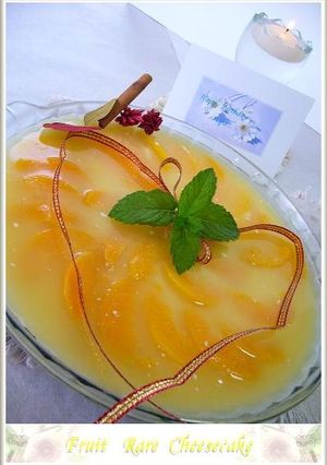 綺麗で豪華♪簡単フルーツレアチーズケーキ-レシピのメイン写真
