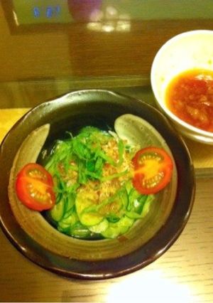 簡単☆きゅうりと梅肉ダレかけサラダ☆-レシピのメイン写真