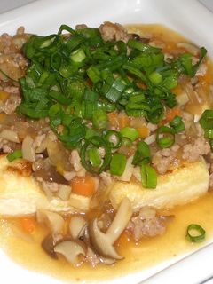 豆腐のひき肉野菜あんかけ-レシピのメイン写真