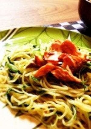 鮭と水菜の塩焼きそば-レシピのメイン写真