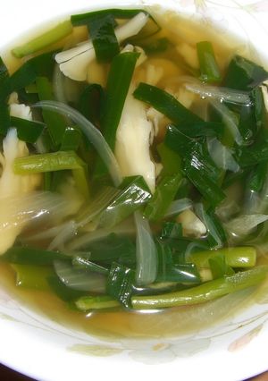１０分で！ニラと舞茸の中華スープ♪-レシピのメイン写真