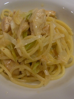 鶏ささみと冬ねぎのパスタ-レシピのメイン写真