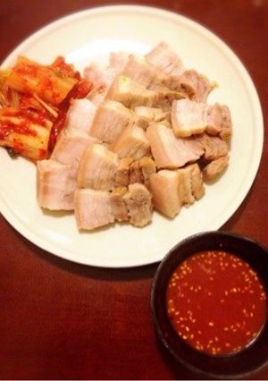 簡単 韓国 蒸し豚 酢味噌（チョジャン）-レシピのメイン写真
