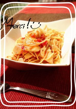 激旨☆たらのダシ香るエリンギパスタ-レシピのメイン写真