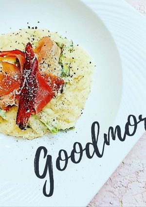 アスパラと生ハムの豆乳リゾット-レシピのメイン写真