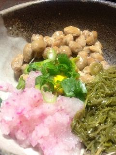 プレ農家めし◆めかぶ大根おろし納豆-レシピのメイン写真