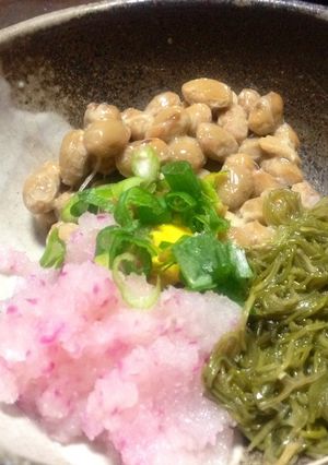 プレ農家めし◆めかぶ大根おろし納豆-レシピのメイン写真