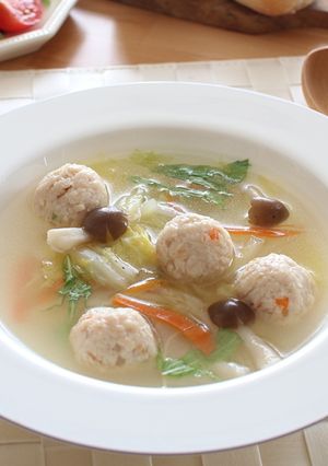 \大同電鍋レシピ/鶏団子と野菜のスープ-レシピのメイン写真