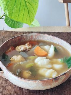 あごだし米粉すいとん鍋☆けんちん汁風夜食-レシピのメイン写真