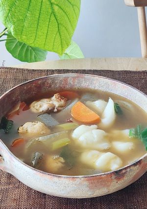あごだし米粉すいとん鍋☆けんちん汁風夜食-レシピのメイン写真