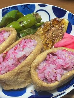 簡単!塩漬けローゼルでお稲荷さん-レシピのメイン写真