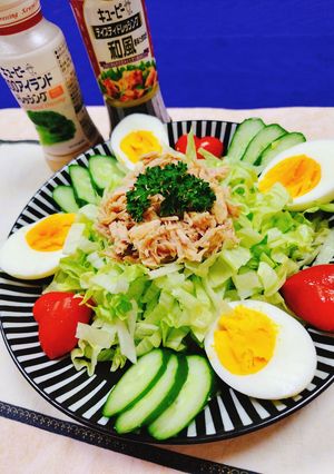 ☘️ツナ缶と卵レタスの簡単サラダ☘️-レシピのメイン写真