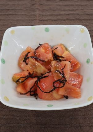 トマトの塩こんぶあえ-レシピのメイン写真