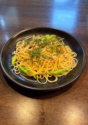 塩クジラとにんにくなめ茸のペペロンチーノ-レシピのメイン写真