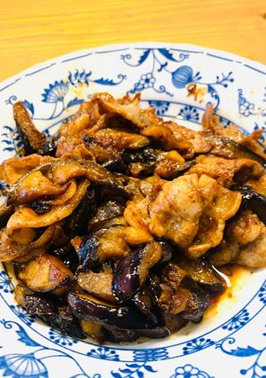 簡単　とろとろ茄子と豚バラ肉の甜麺醤炒め-レシピのメイン写真
