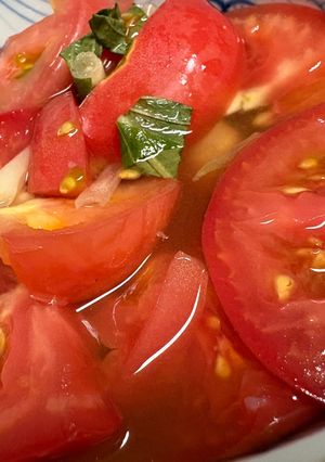 超簡単トマト酢、味の薄いトマトはこれ！-レシピのメイン写真